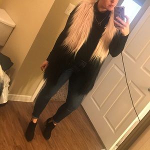 Two-toned Faux Fur Vest